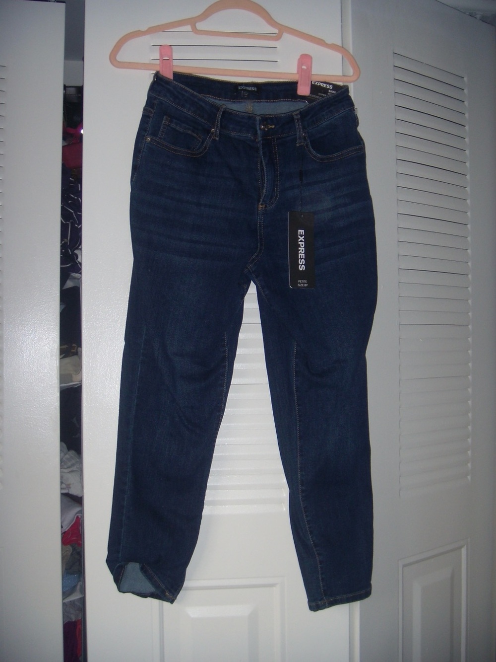 Express Women’s Dark Indigo Boyfriend Jeans